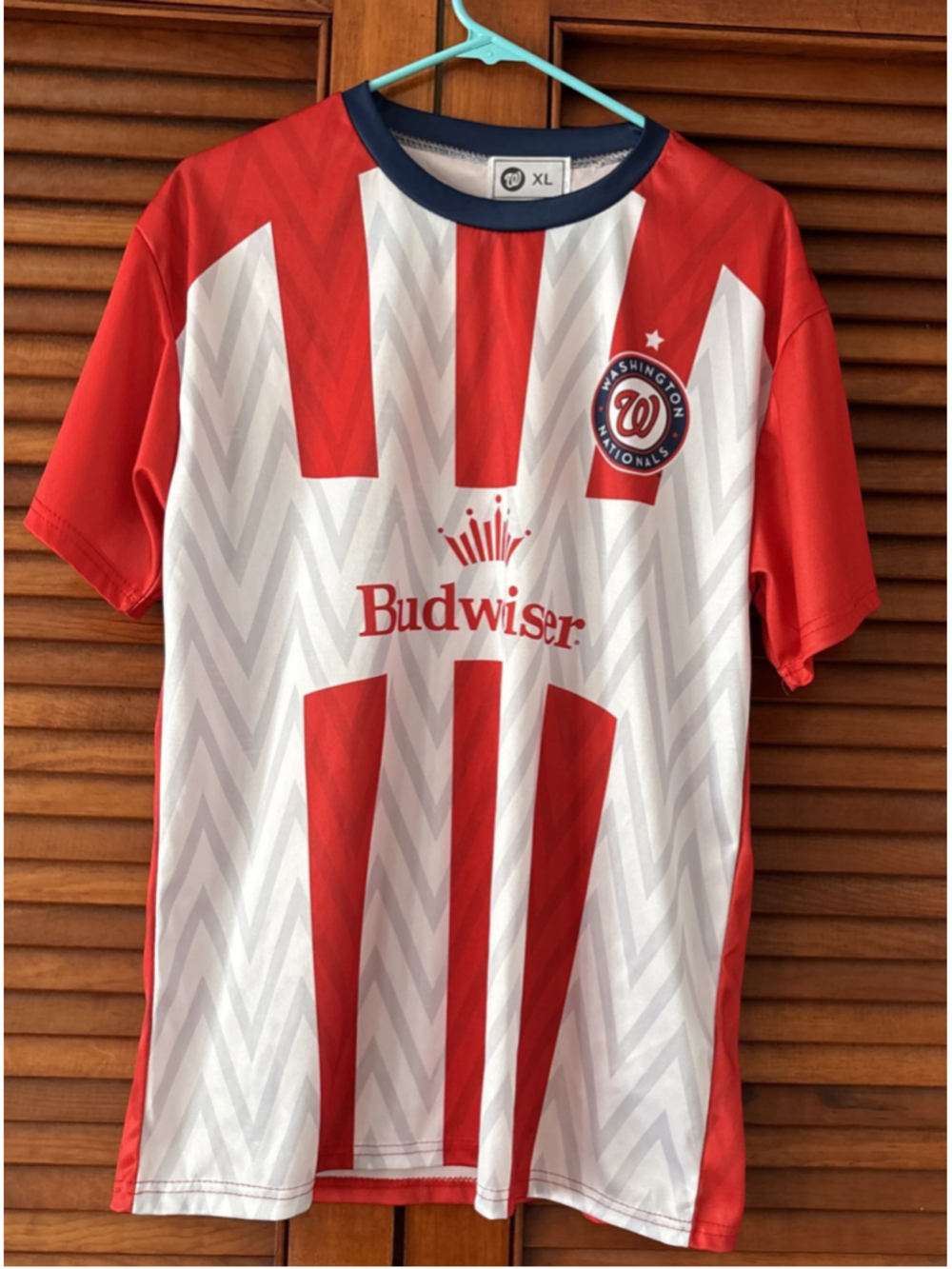 Washington Nationals MLB Soccer Style Jersey 2024 SGA Adult Size XL
